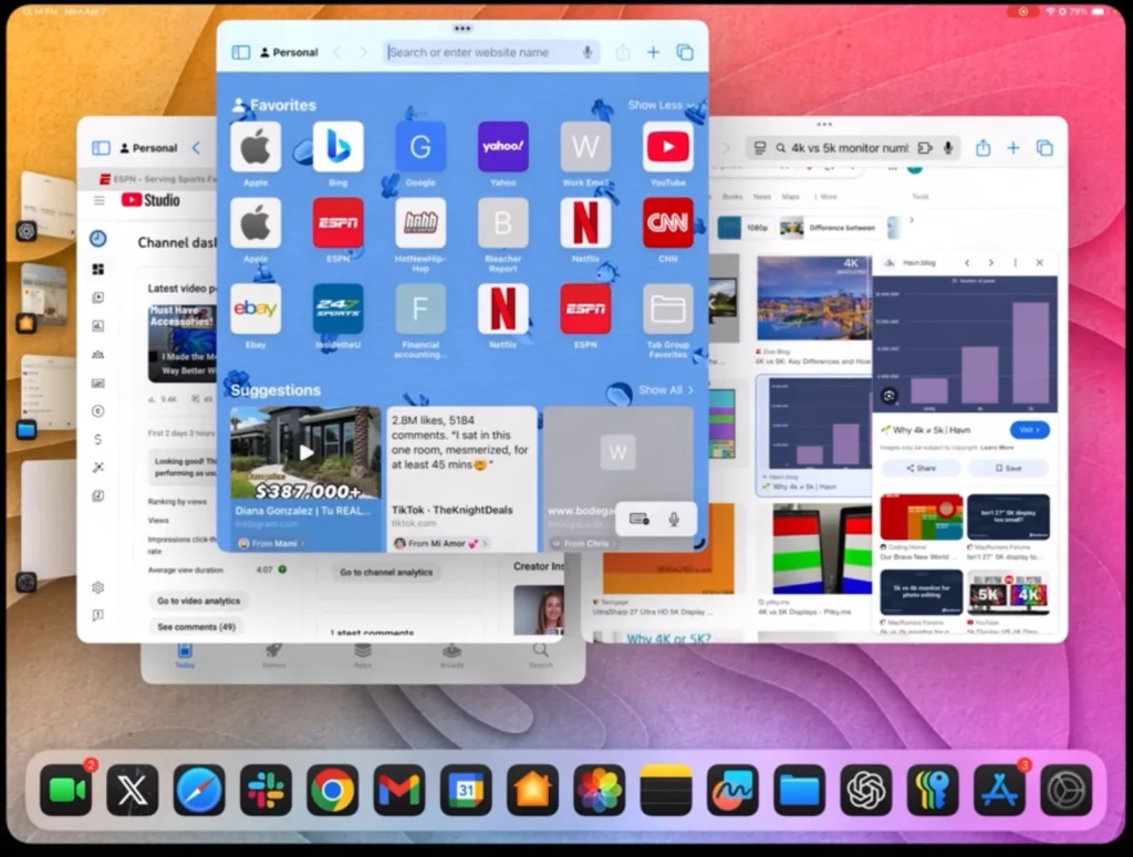 multitasking on 8 windows using ipad pro stage manager