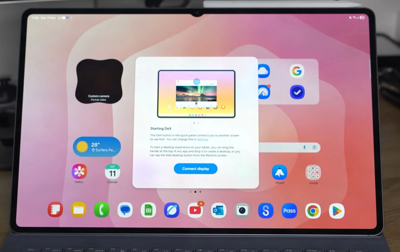 Samsung Galaxy Tab S11 Ultra DeX mode settings