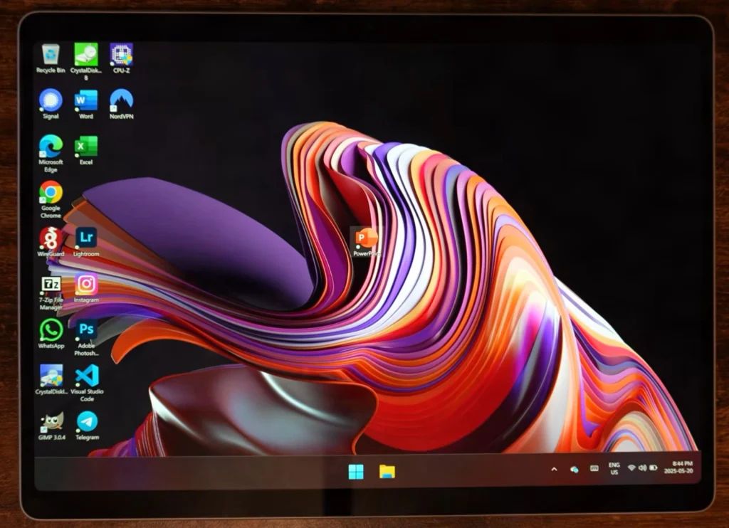 Microsoft Surface Pro 11 Running Windows 11 Desktop