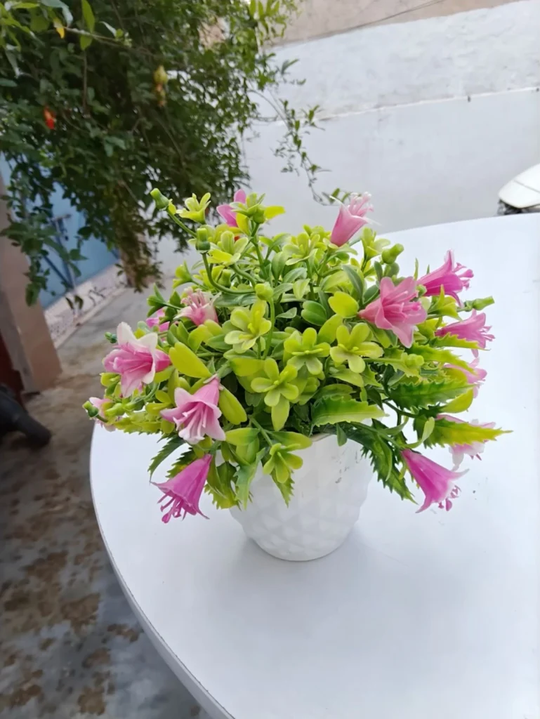 OnePlus Pad 3 Review (After Long Term Test) Photo of pink flowers in a white pot taken with the OnePlus Pad 3 rear camera